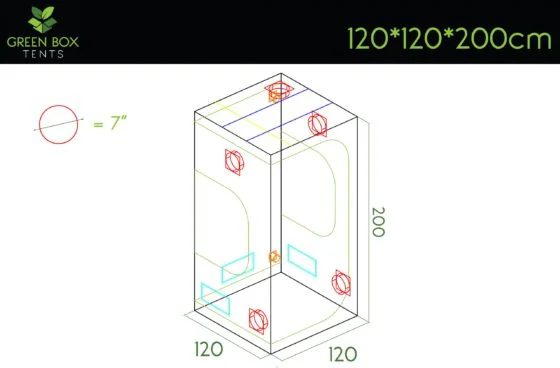 Green Box Tent 120x120x200